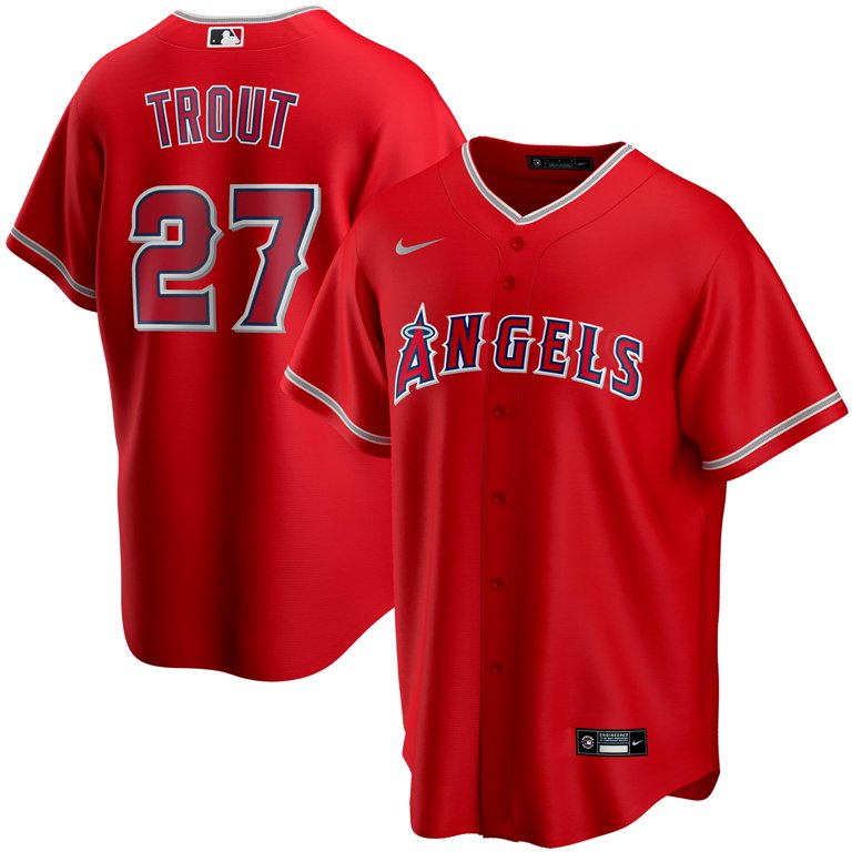 Men s Los Angeles Angels Mike Trout Nike Red Alternate Replica Player Jersey Official Team Jersey Sports Fan Apparel Official NFL Team Jersey
