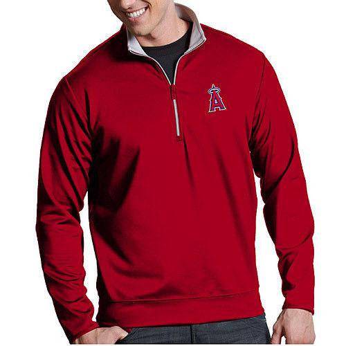 Antigua Men s MLB Los Angeles Angels Leader Red Quarter-Zip Pullover Official Sports Fan Gear Official NFL Fan Gear Popular Style