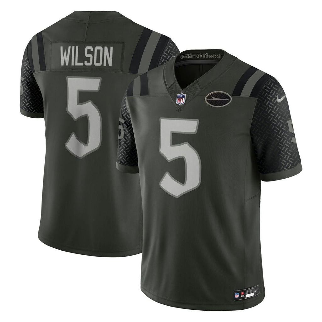 Garrett Wilson New York Jets Nike 2025 Rivalries Collection Stitched Limited Jersey - Gotham Green