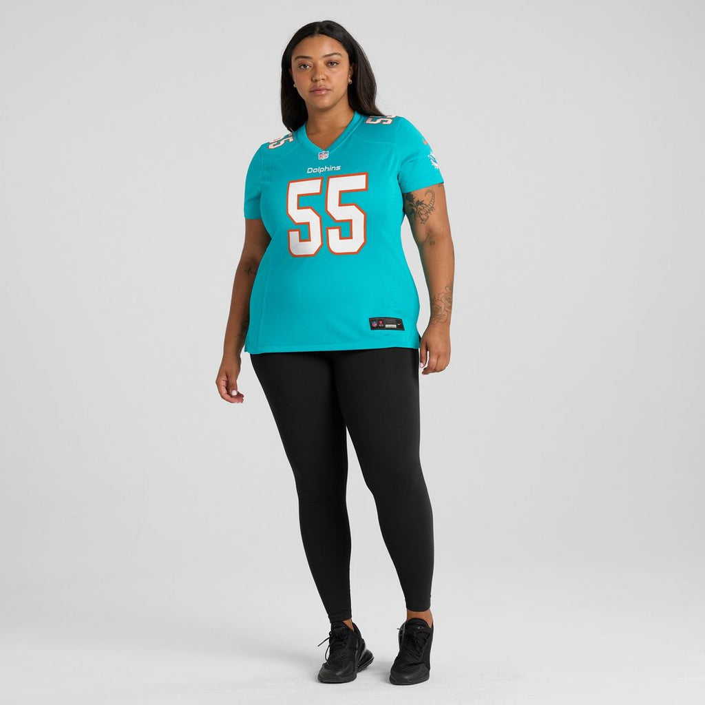 Aaron Brewer Miami Dolphins Nike Women's  Game Jersey -  Aqua