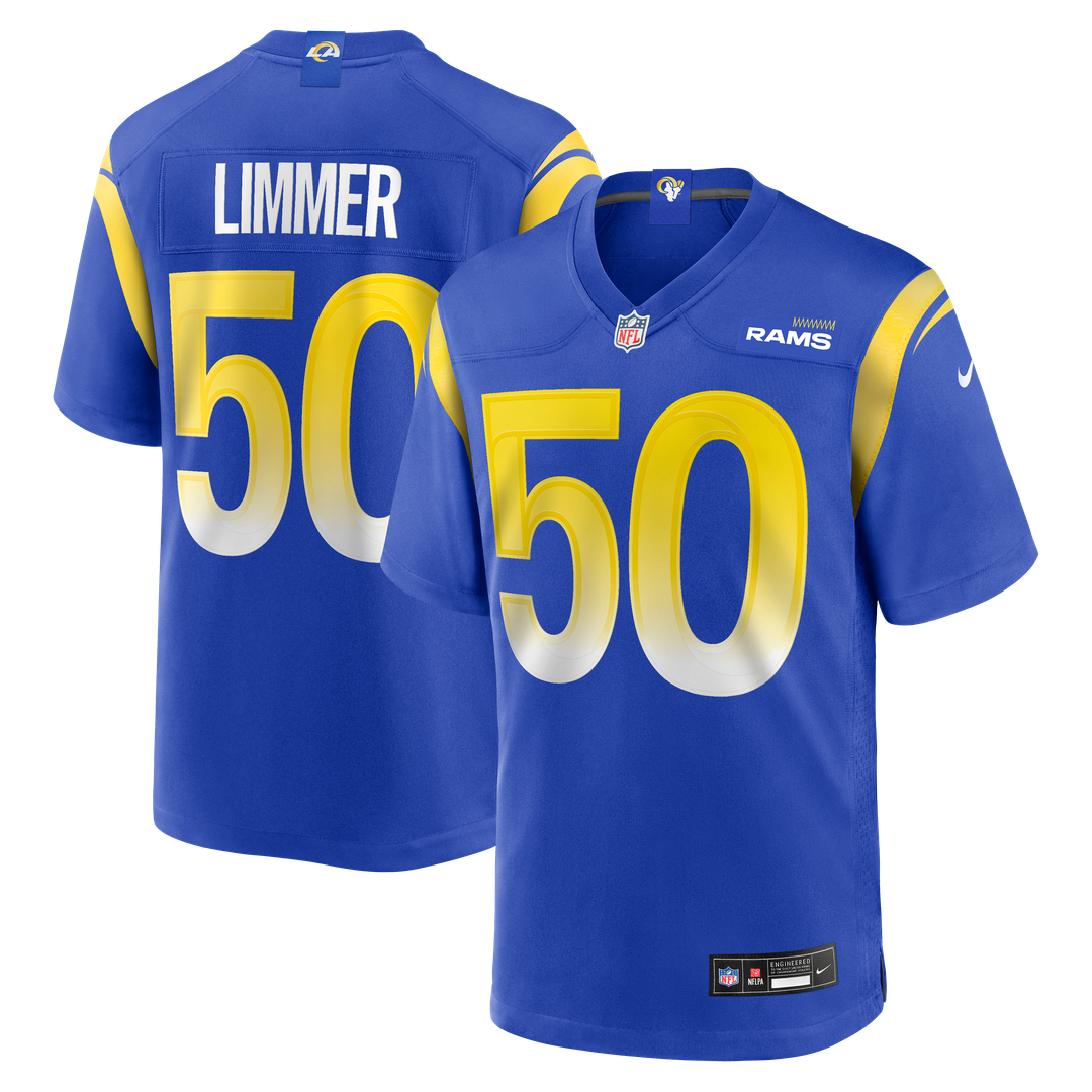 Beaux Limmer Los Angeles Rams Nike Team Game Jersey -  Royal