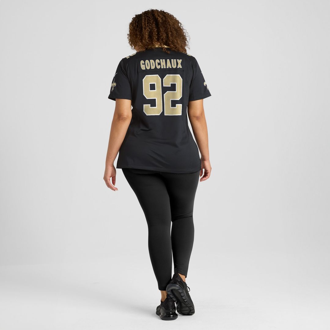 Davon Godchaux New Orleans Saints Nike Women's Team Game Jersey -  Black