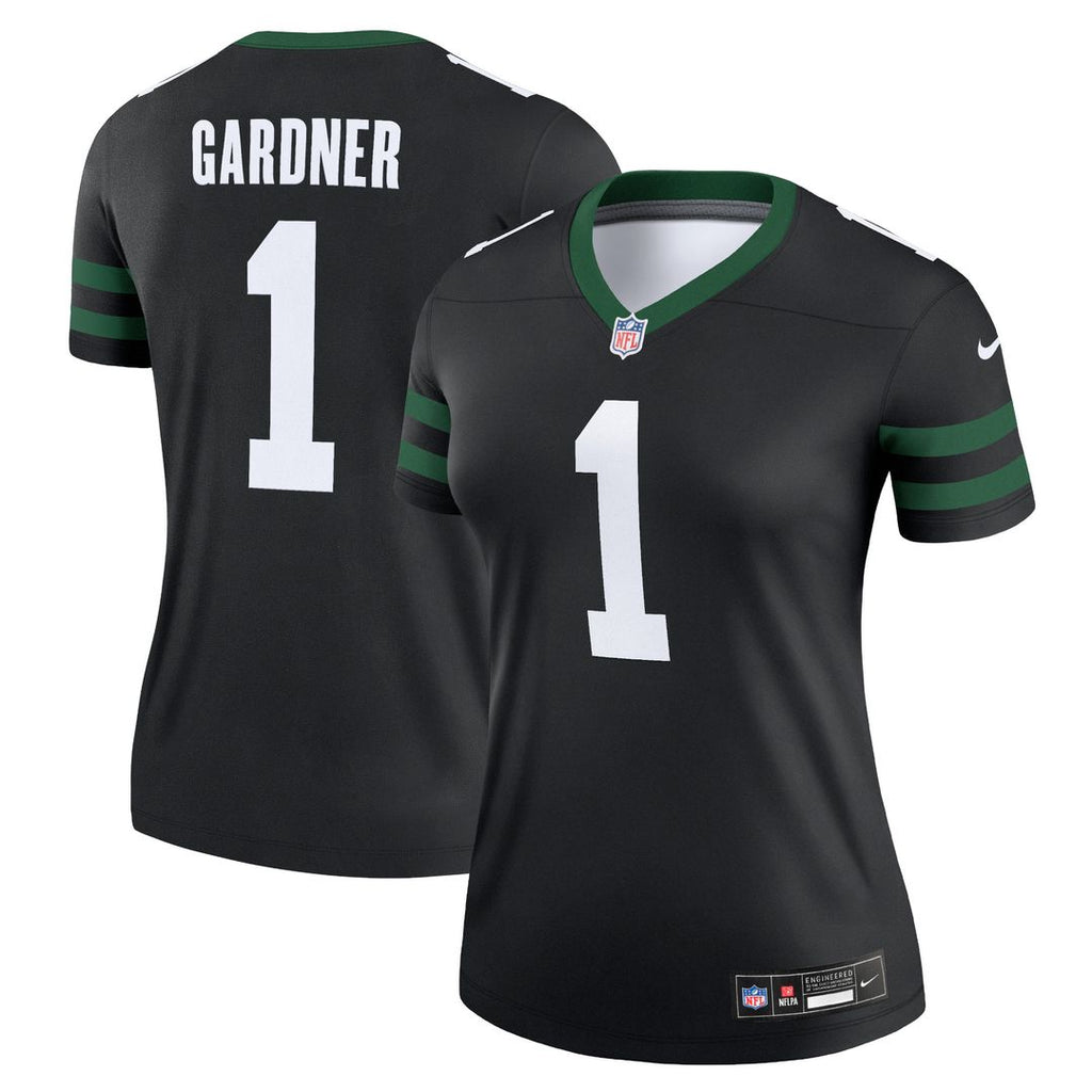 Ahmad Sauce Gardner New York Jets Nike Women's Alternate Legend Player Performance Top - Legacy Black