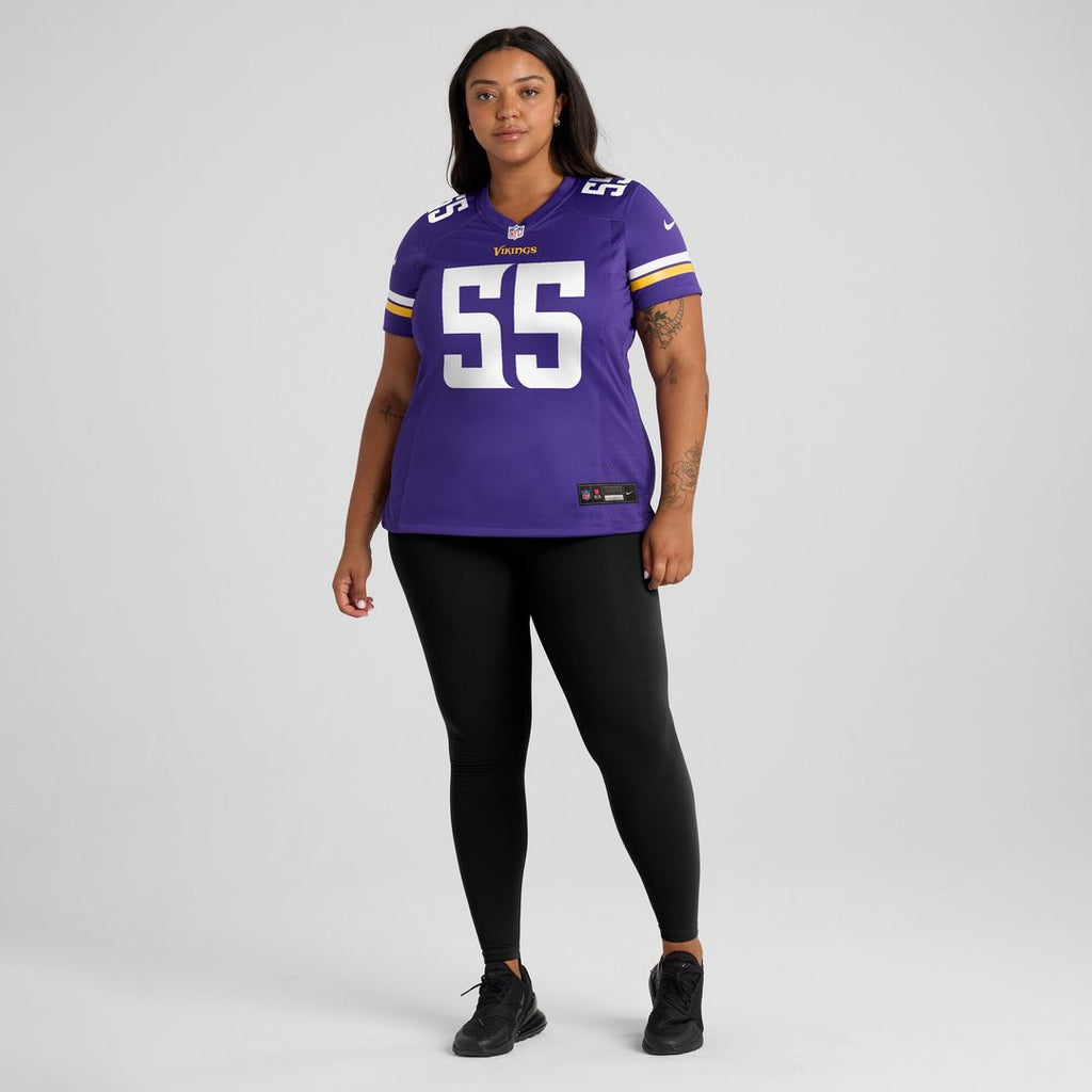 Jack Del Rio Minnesota Vikings Nike Women's Game Retired Player Jersey - Purple