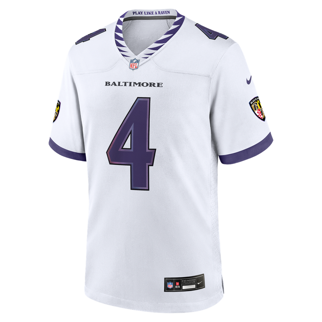 Zay Flowers Baltimore Ravens Nike Alternate Game Jersey - Purple
