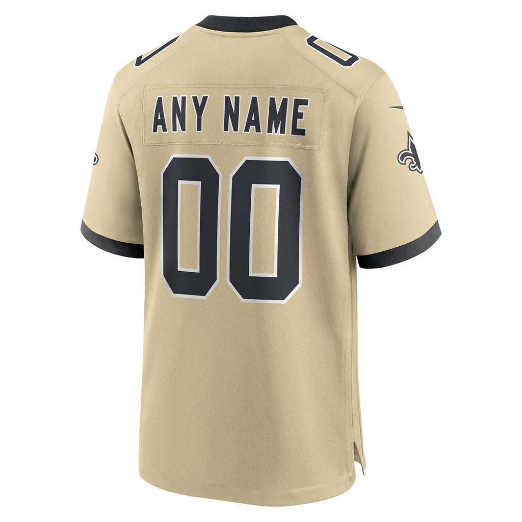 New Orleans Saints Nike Youth Gameday Golds Alternate Custom Game Jersey - Gold