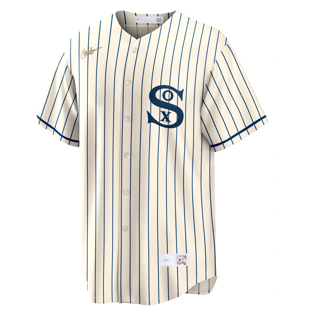 NIKE Men s Chicago White Sox Field of Dreams Cream Cooperstown Collection Blank Replica Jersey Official Team Jersey Sports Fan Apparel Official NFL