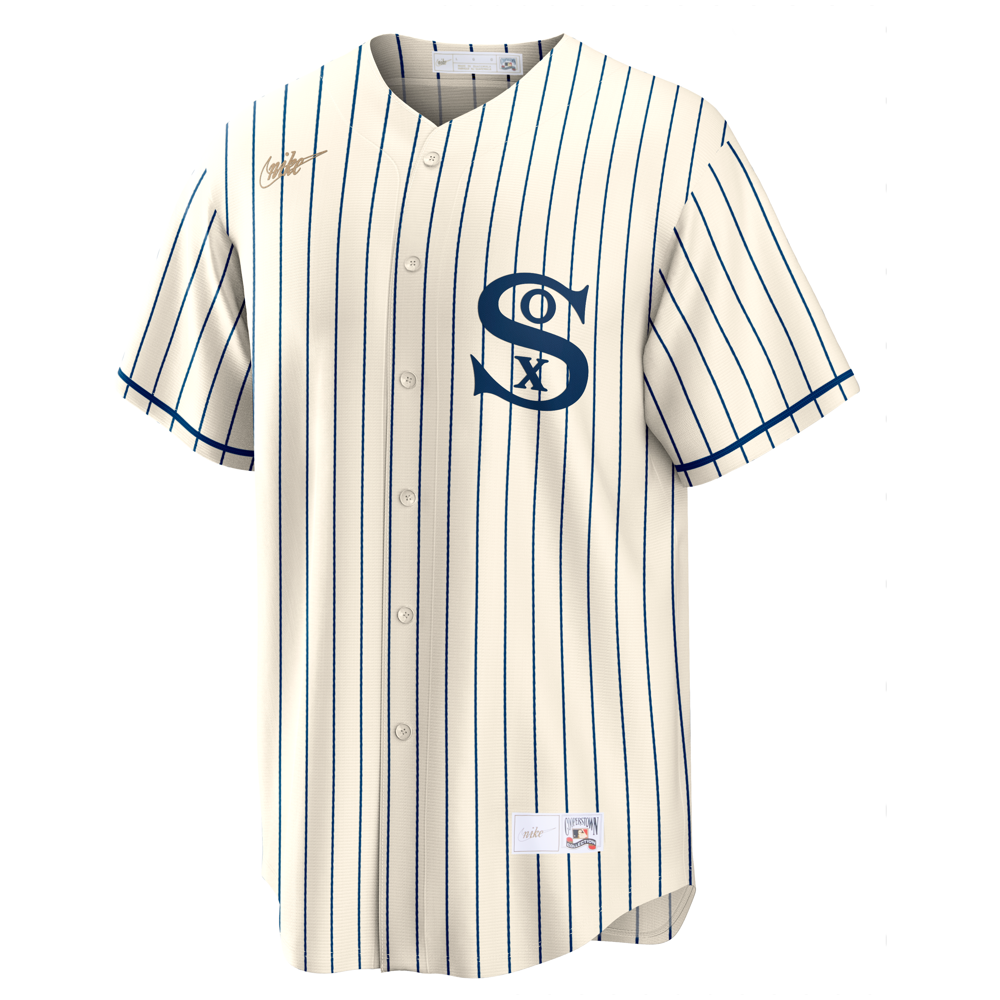 NIKE Men s Chicago White Sox Field of Dreams Cream Cooperstown Collection Blank Replica Jersey Official Team Jersey Sports Fan Apparel Official NFL