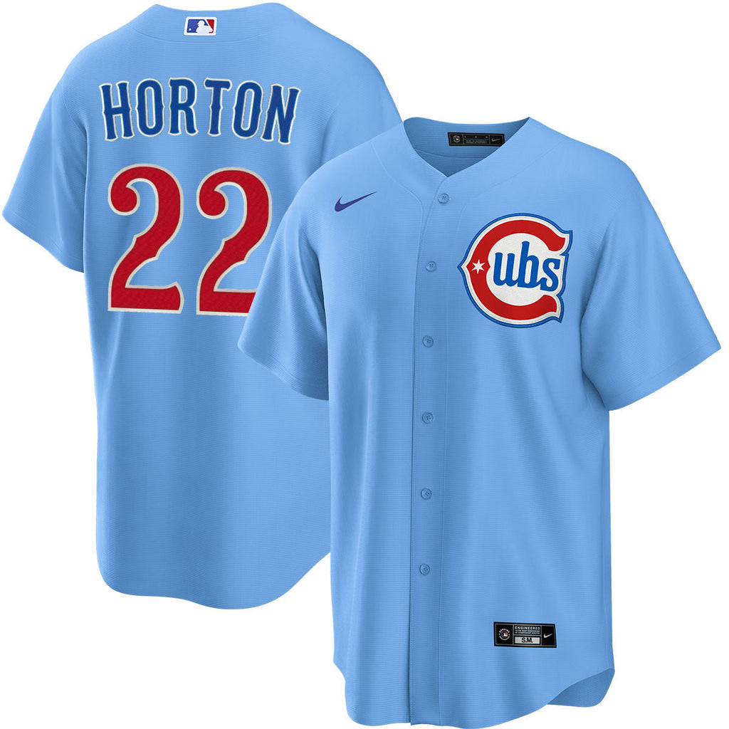 NIKE Men s Chicago Cubs Cade Horton 22 Light Blue 2nd Alternate Replica Jersey Official Team Jersey Sports Fan Apparel Official NFL Team Jersey