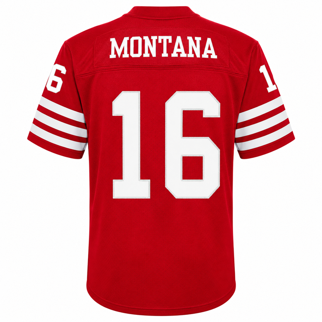 Youth San Francisco 49ers Joe Montana Mitchell & Ness Scarlet Retired Player Vintage Replica Jersey