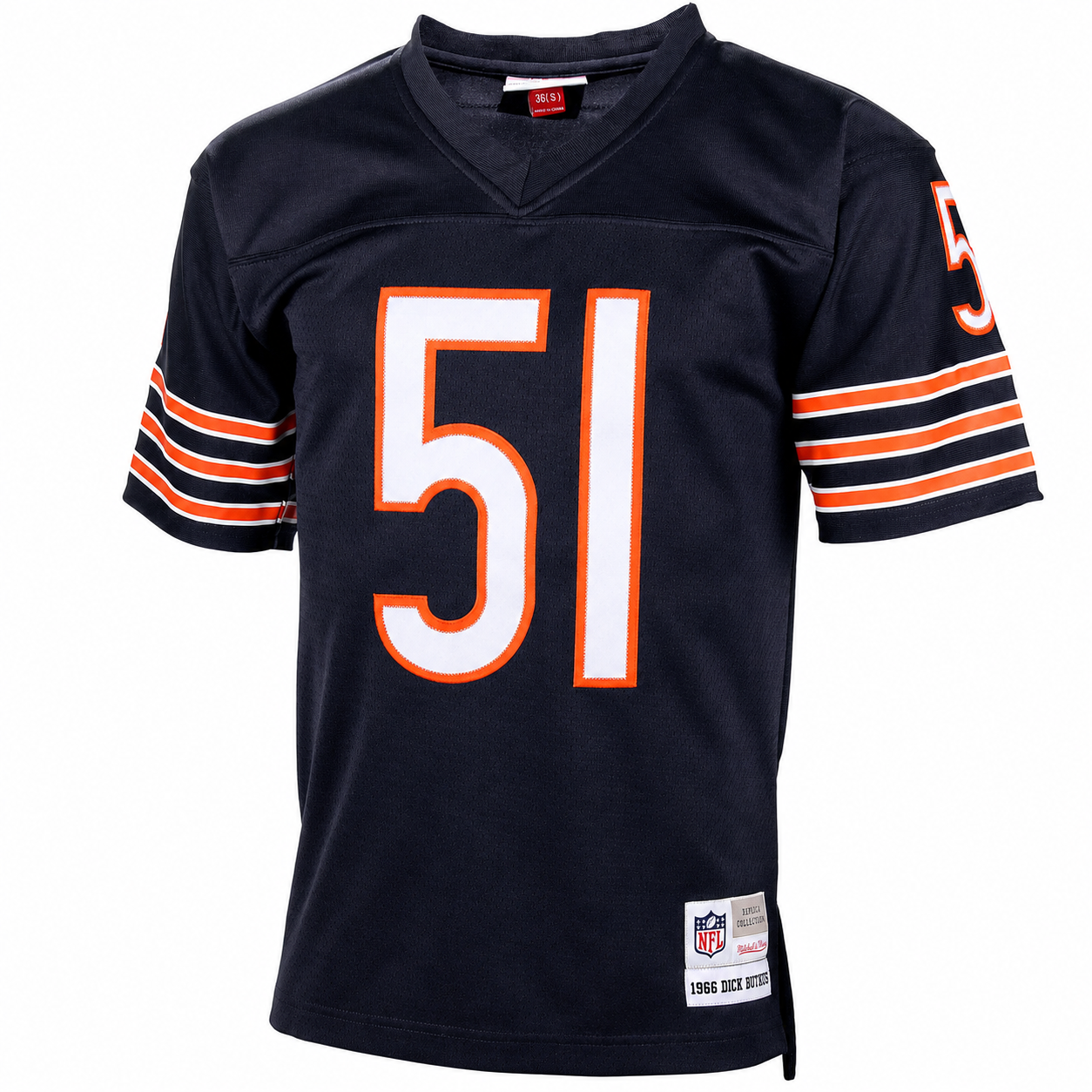 Mens Chicago Bears Dick Butkus Mitchell & Ness Navy Blue Replica 1966 Legacy Replica Jersey