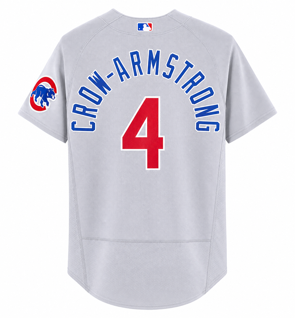 Men s Chicago Cubs Pete Crow-Armstrong Nike Road Gray Authentic Player Jersey Official Team Jersey Sports Fan Apparel Official NFL Team Jersey