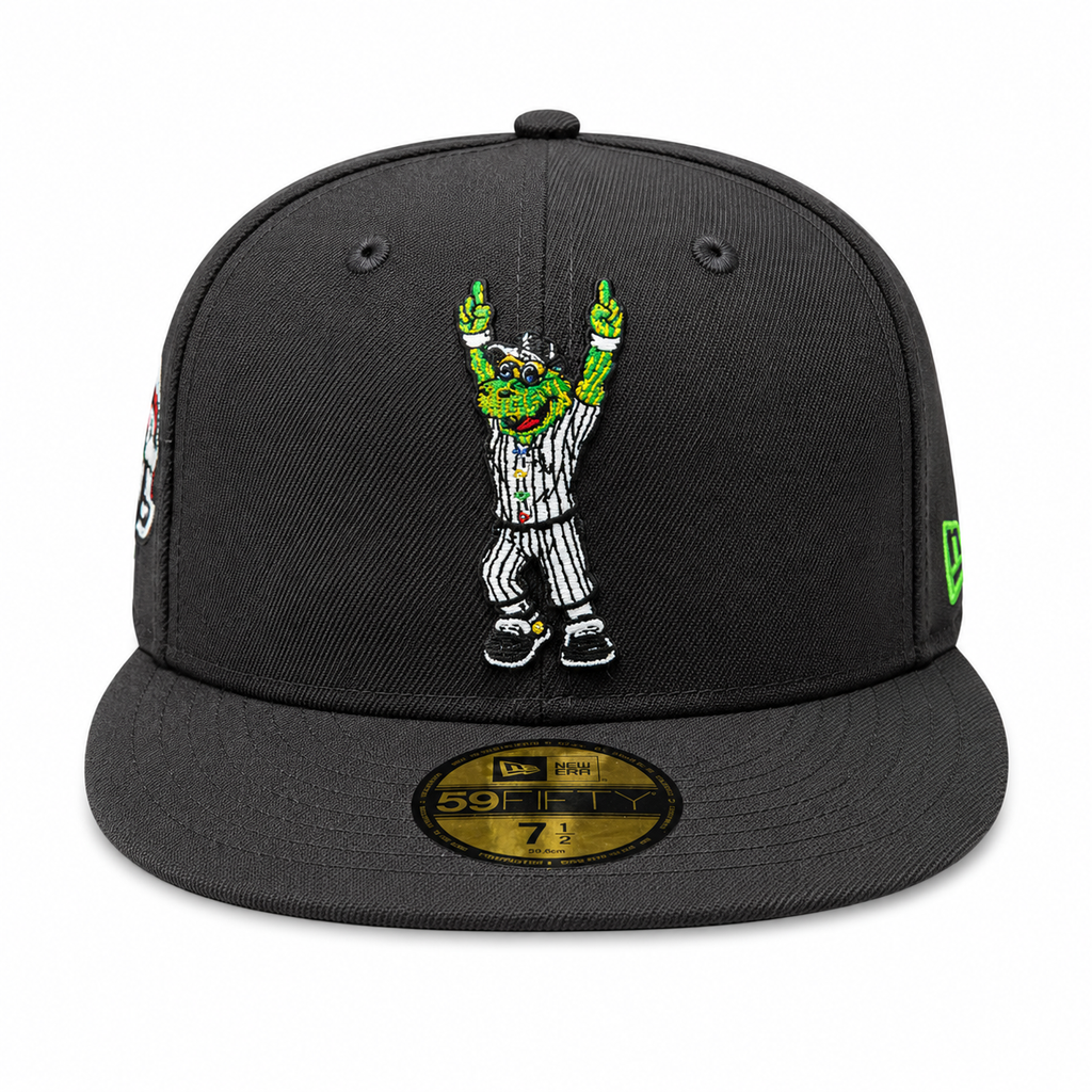 Chicago White Sox Southpaw New Era Black 59FIFTY Fitted Hat Official Team Hat Sports Fan Cap Official NFL Team Hat Football Fan Cap