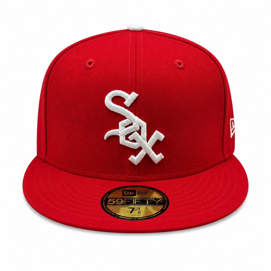 Chicago White Sox Collection 1972 New Era Cooperstown Classics Red 59FIFTY Fitted Hat Official Team Hat Sports Fan Cap Official NFL Team Hat Football