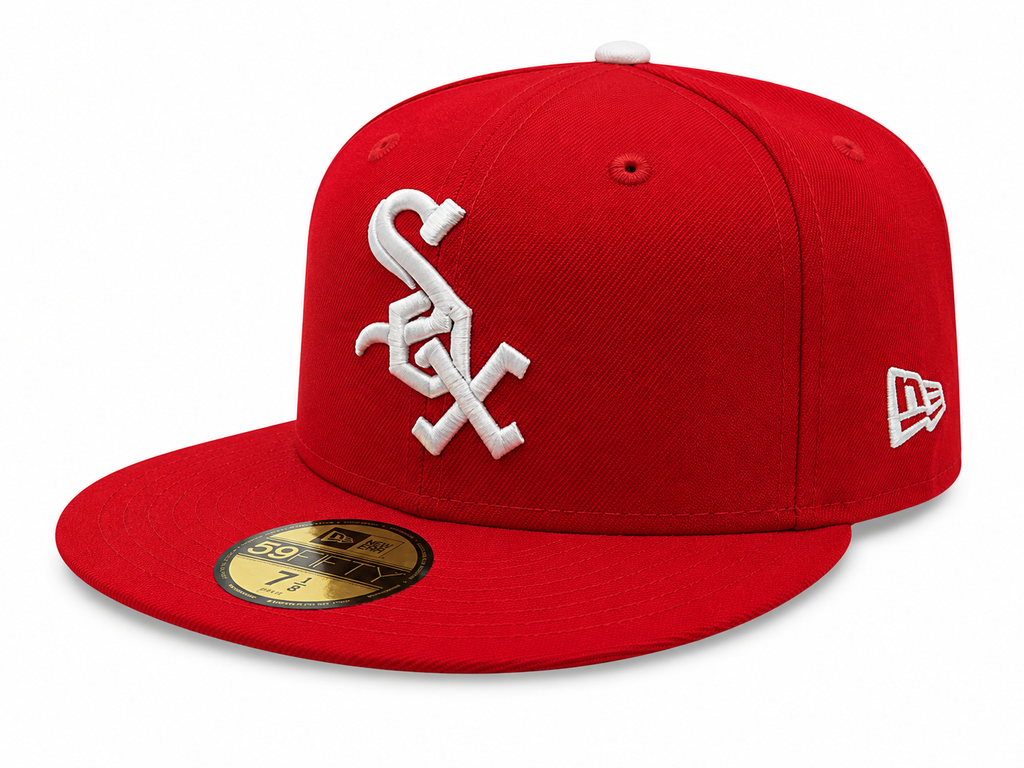 Chicago White Sox Collection 1972 New Era Cooperstown Classics Red 59FIFTY Fitted Hat Official Team Hat Sports Fan Cap Official NFL Team Hat Football