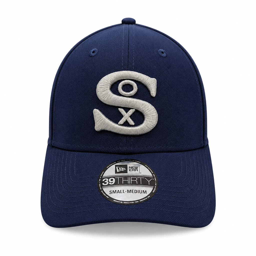 Chicago White Sox New Era 1929 Cooperstown Classics Navy 39THIRTY Flex Fit Hat Official Team Hat Sports Fan Cap Official NFL Team Hat Football Fan Cap