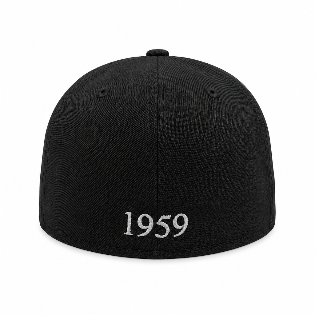 Chicago White Sox 1959 Cooperstown Classics Black 39THIRTY Flex Fit New Era Hat Official Team Hat Sports Fan Cap Official NFL Team Hat Football Fan