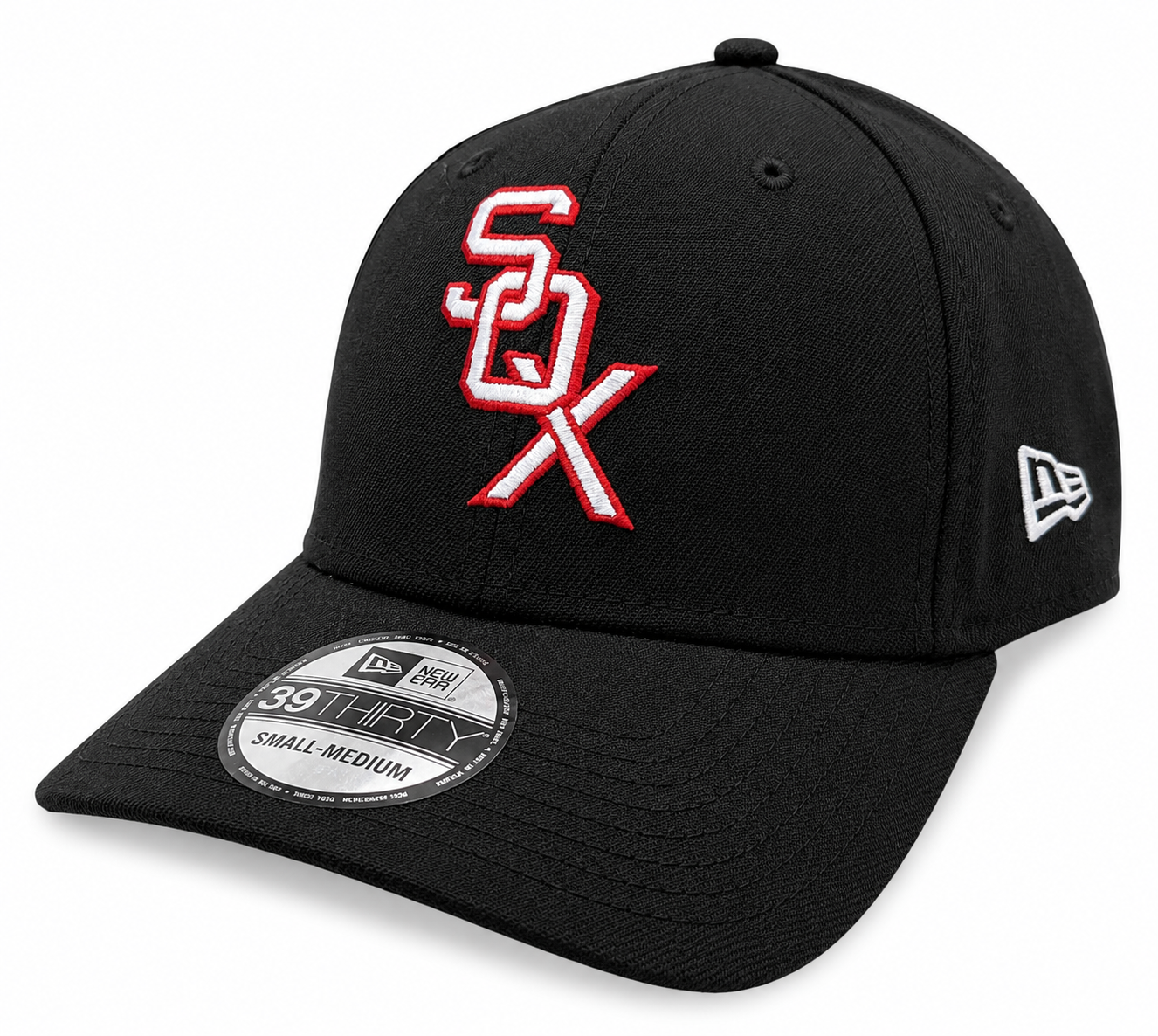 Chicago White Sox 1959 Cooperstown Classics Black 39THIRTY Flex Fit New Era Hat Official Team Hat Sports Fan Cap Official NFL Team Hat Football Fan