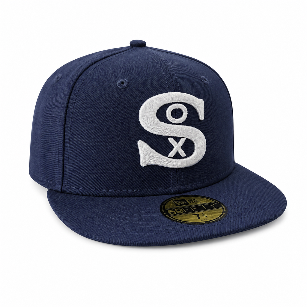Chicago White Sox 1929 New Era Cooperstown Classics Navy 59FIFTY Fitted Hat Official Team Hat Sports Fan Cap Official NFL Team Hat Football Fan Cap
