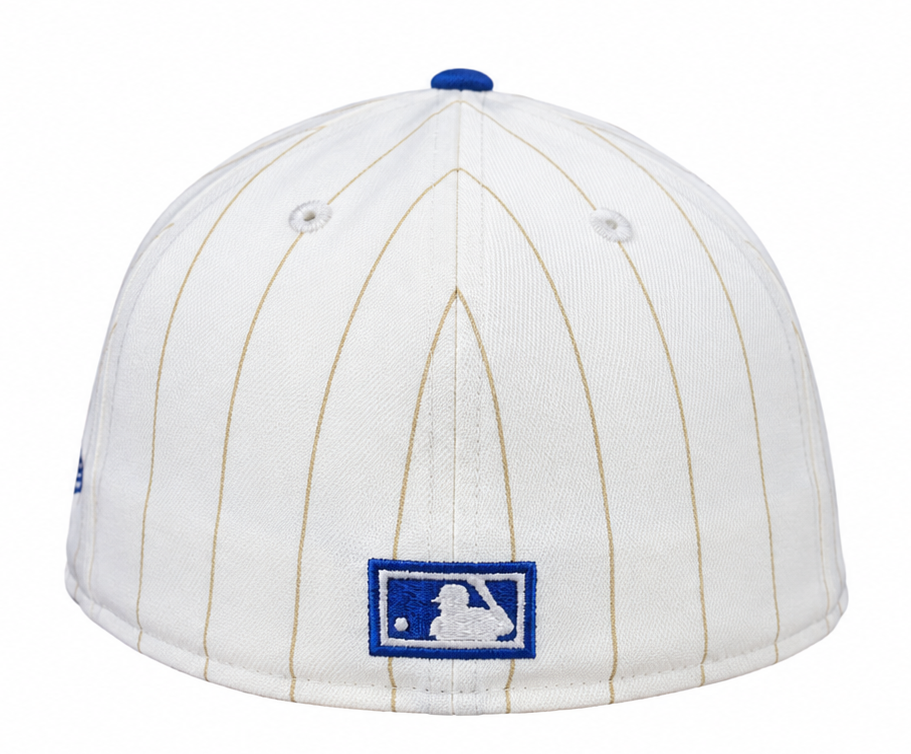 Atlanta Braves Historic Off White Royal New Era 59FIFTY Fitted Hat Official Team Hat Sports Fan Cap Official NFL Team Hat Football Fan Cap