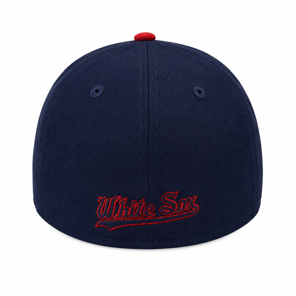 Chicago White Sox 1987 Navy Red 39THIRTY Flex Fit New Era Hat Official Team Hat Sports Fan Cap Official NFL Team Hat Football Fan Cap