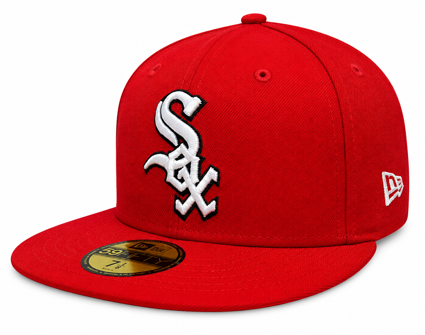 Chicago White Sox Primary Logo Red New Era 59FIFTY Fitted Hat Official Team Hat Sports Fan Cap Official NFL Team Hat Football Fan Cap