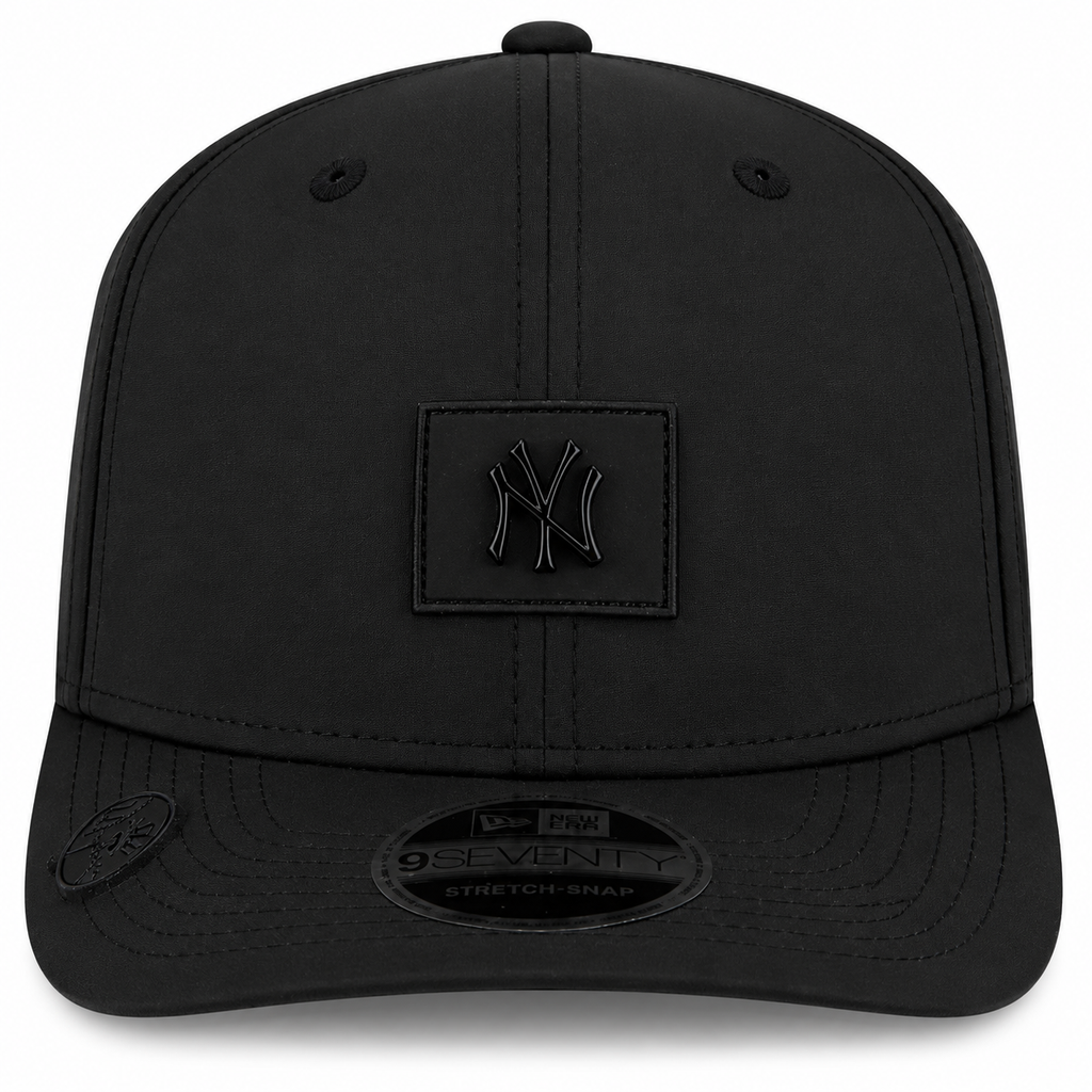 New York Yankees New Era 2026 Clubhouse 9SEVENTY Stretch Snap Adjustable Hat-Black Tonal Official Team Hat Sports Fan Cap Official NFL Team Hat