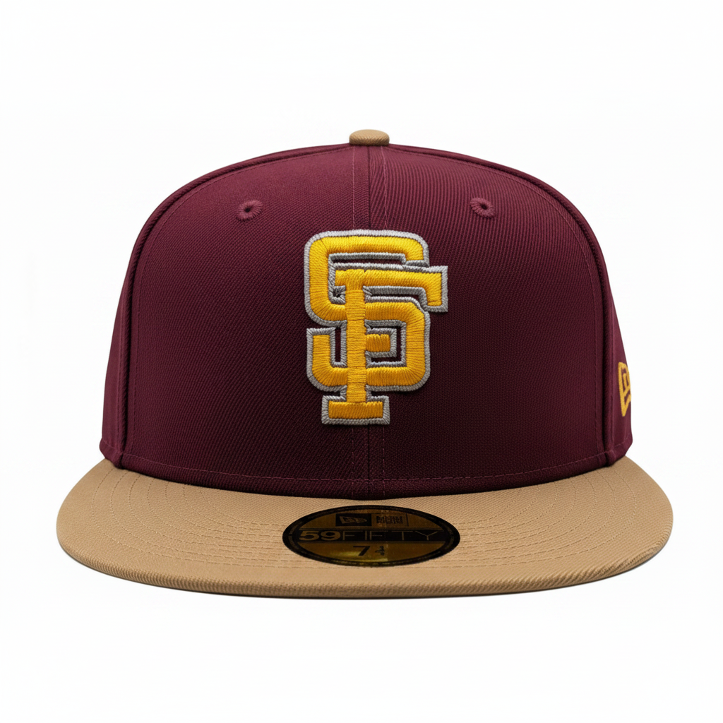 San Francisco Giants New Era Rock Pack 2 Tone Master of Puppets Inspired 59FIFTY Fitted Hat Official Team Hat Sports Fan Cap Official NFL Team Hat
