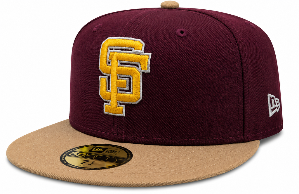 San Francisco Giants New Era Rock Pack 2 Tone Master of Puppets Inspired 59FIFTY Fitted Hat Official Team Hat Sports Fan Cap Official NFL Team Hat