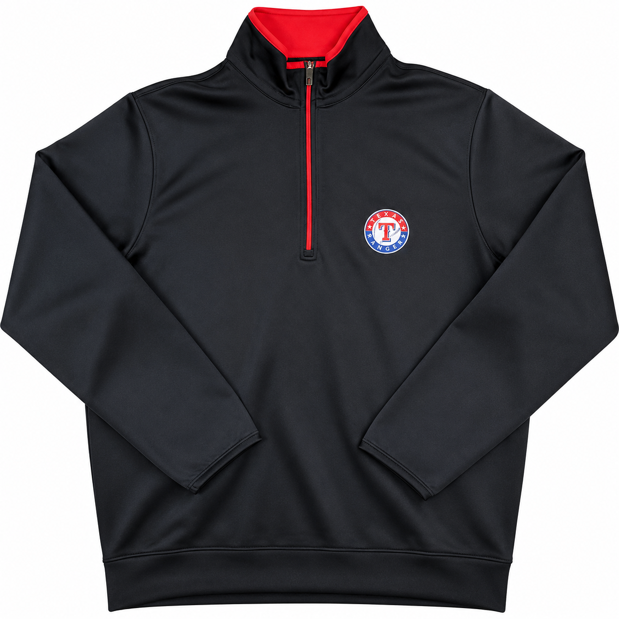 Men s Texas Rangers Antigua Navy Leader Quarter-Zip Pullover Jacket Official Sports Fan Gear Official NFL Fan Gear Popular Style