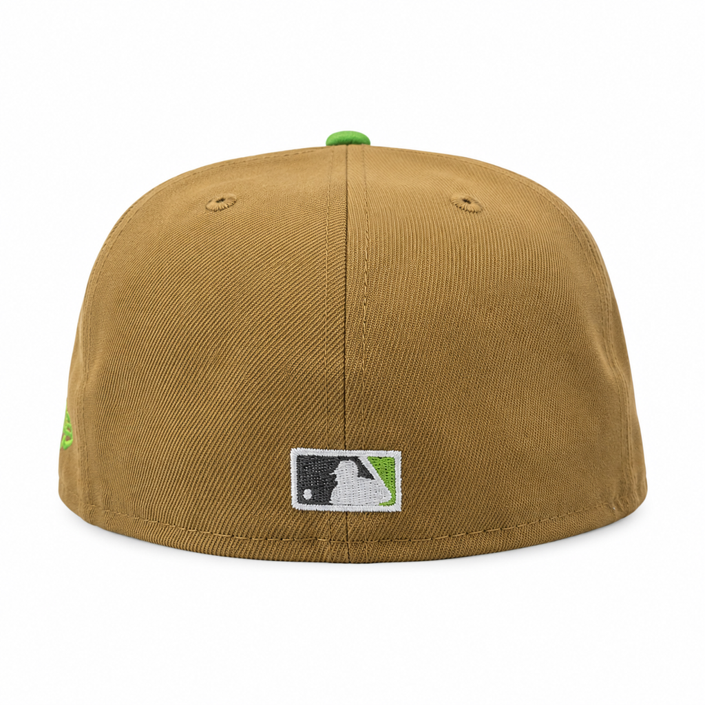Detroit Tigers New Era Wheat Lime Cooper 59FIFTY Fitted Hat Official Team Hat Sports Fan Cap Official NFL Team Hat Football Fan Cap