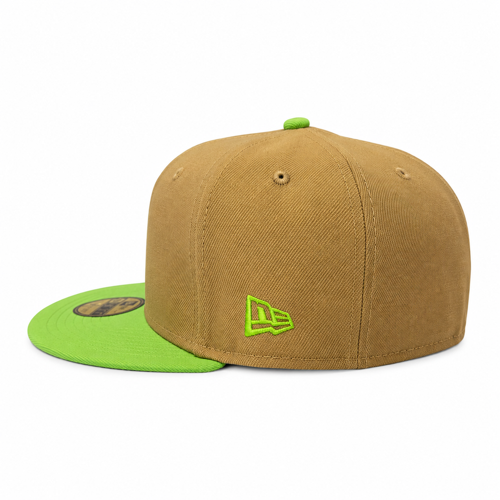Detroit Tigers New Era Wheat Lime Cooper 59FIFTY Fitted Hat Official Team Hat Sports Fan Cap Official NFL Team Hat Football Fan Cap
