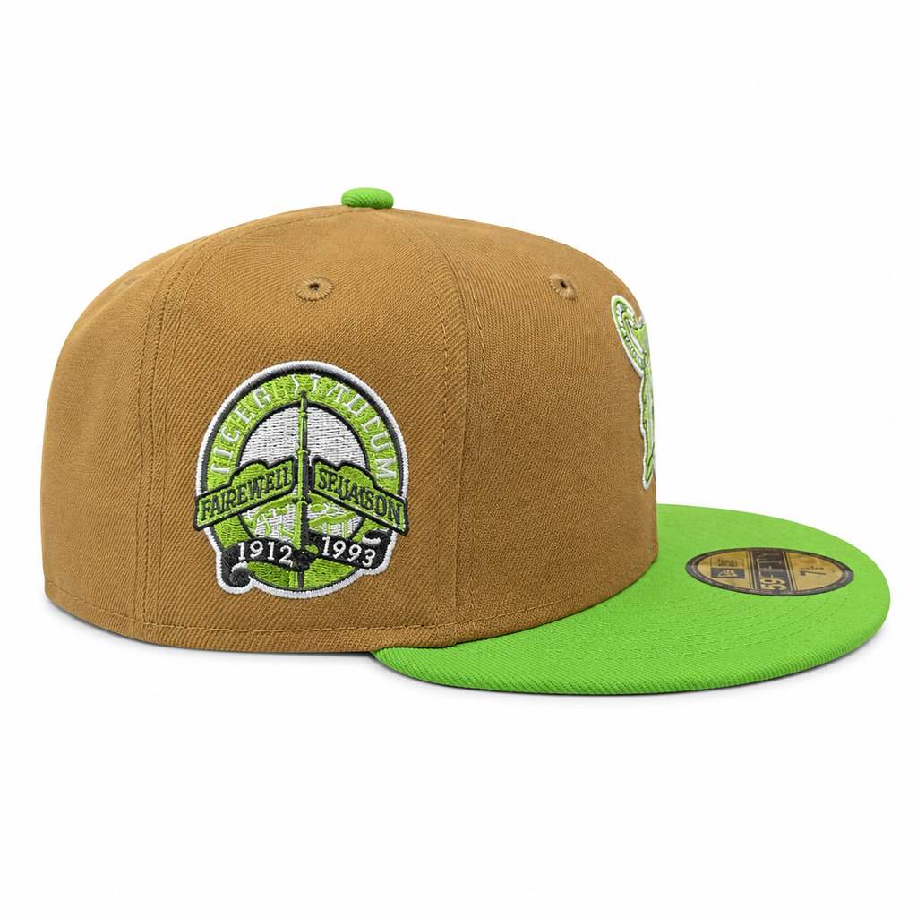 Detroit Tigers New Era Wheat Lime Cooper 59FIFTY Fitted Hat Official Team Hat Sports Fan Cap Official NFL Team Hat Football Fan Cap