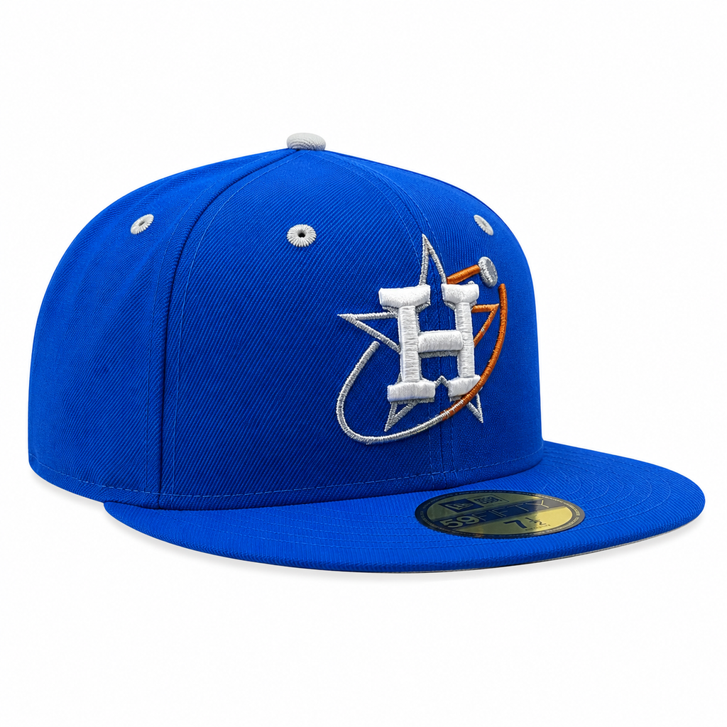 Houston Astros NASA Blue Lift Off Space City 59FIFTY Fitted Hat Official Team Hat Sports Fan Cap Official NFL Team Hat Football Fan Cap