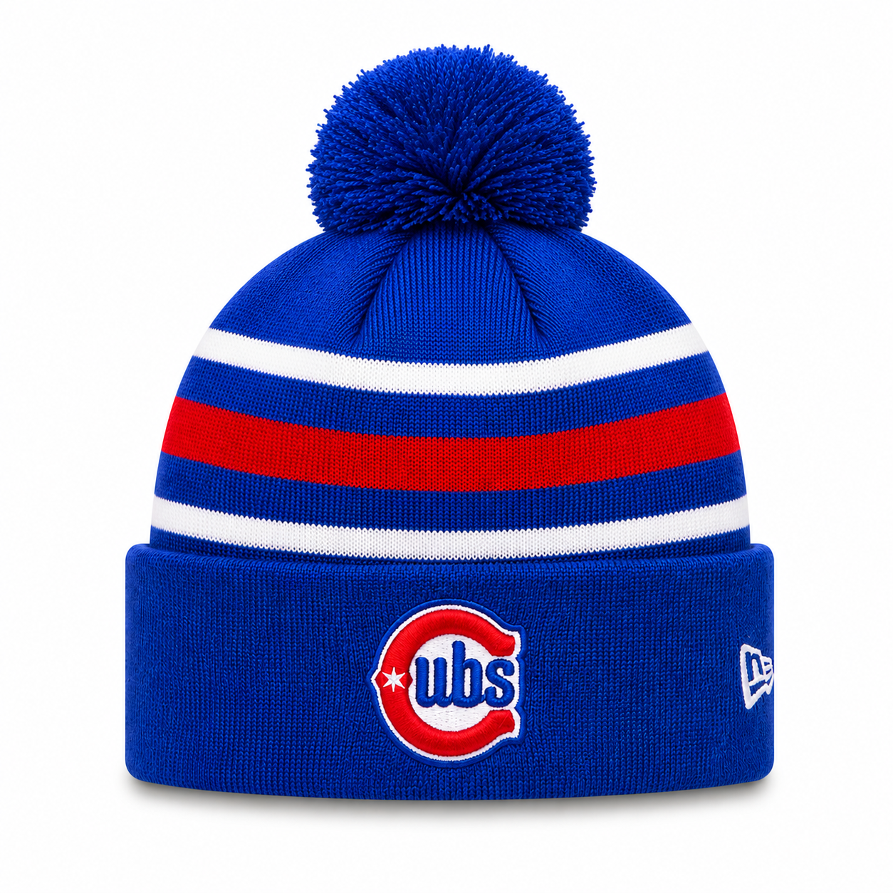 Chicago Cubs New Era Royal 2nd Alternate Cuffed Knit Hat with Pom Official Team Hat Sports Fan Cap Official NFL Team Hat Football Fan Cap