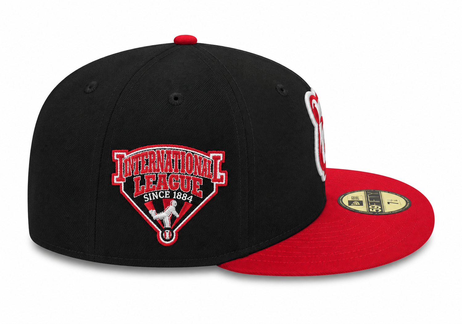 Iowa Cubs New Era MILB 2 Tone Black Red 59FIFTY Fitted Hat Official Team Hat Sports Fan Cap Official NFL Team Hat Football Fan Cap