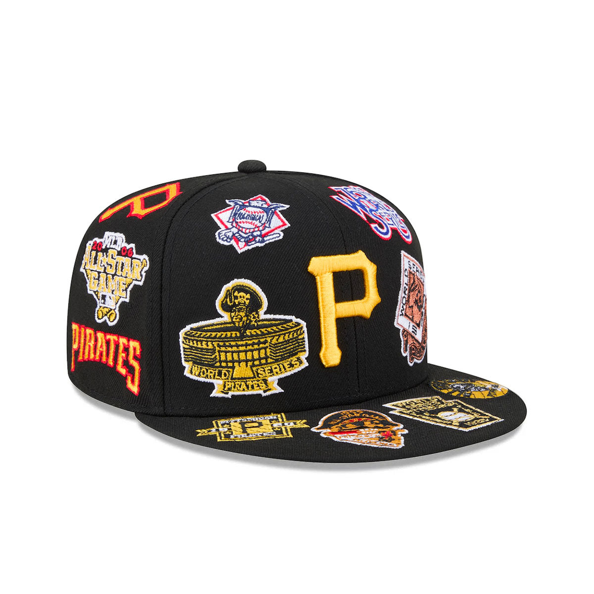 Pittsburgh Pirates MLB All Over Patch 59FIFTY New Era Official Team Hat Sports Fan Cap Official NFL Team Hat Football Fan Cap