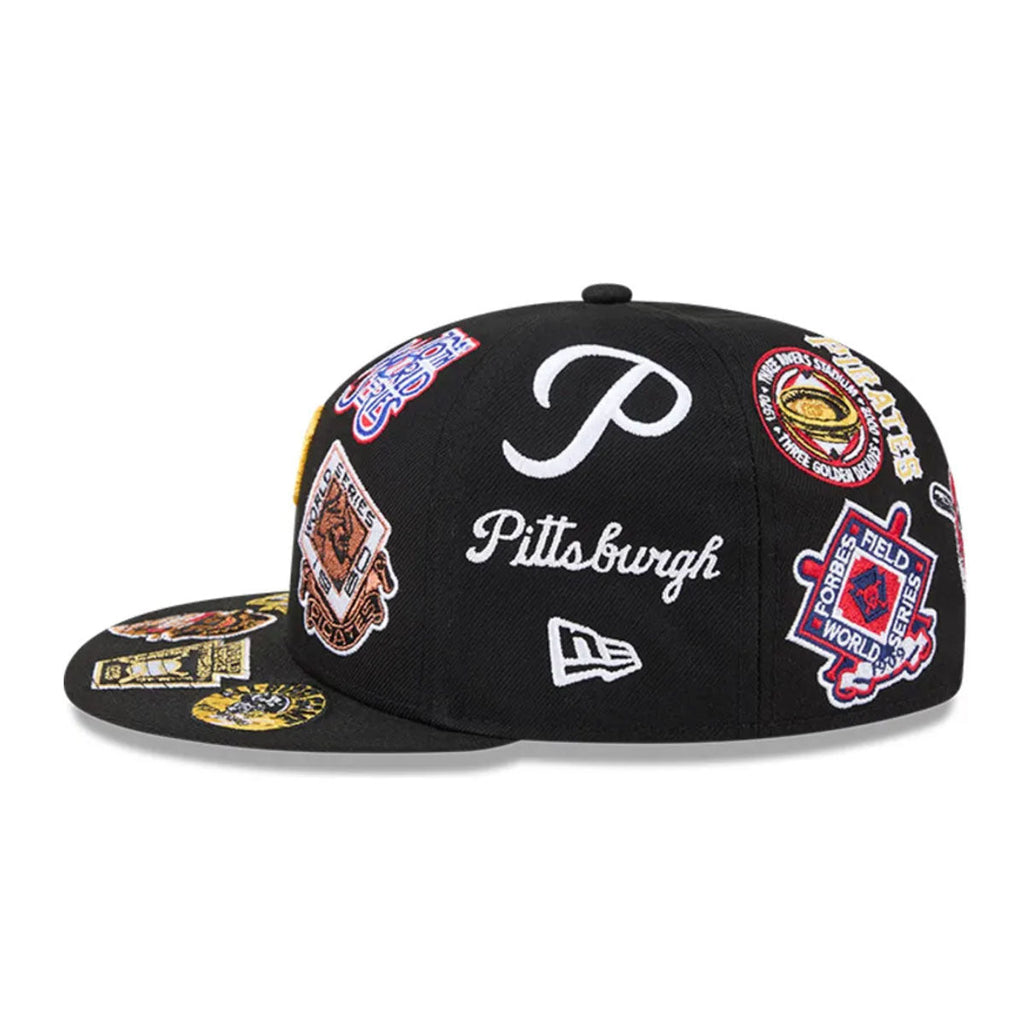 Pittsburgh Pirates MLB All Over Patch 59FIFTY New Era Official Team Hat Sports Fan Cap Official NFL Team Hat Football Fan Cap