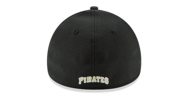 Pittsburgh Pirates New Era 39Thirty Black Team Classic Flex Hat Official Team Hat Sports Fan Cap Official NFL Team Hat Football Fan Cap