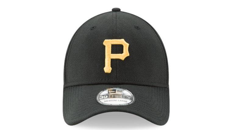 Pittsburgh Pirates New Era 39Thirty Black Team Classic Flex Hat Official Team Hat Sports Fan Cap Official NFL Team Hat Football Fan Cap