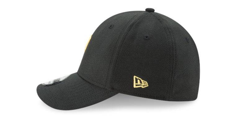 Pittsburgh Pirates New Era 39Thirty Black Team Classic Flex Hat Official Team Hat Sports Fan Cap Official NFL Team Hat Football Fan Cap