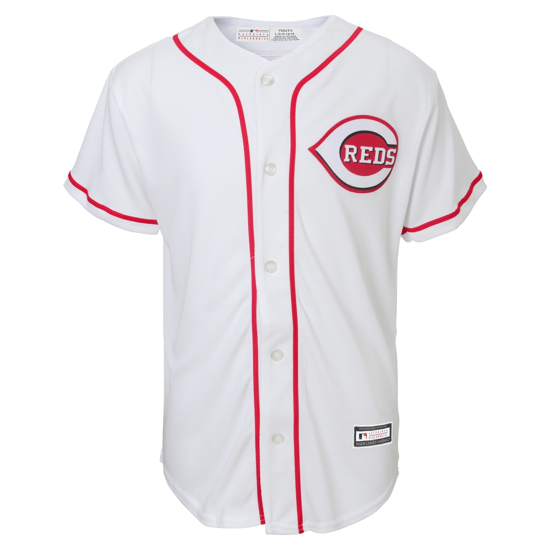 Youth Cincinnati Reds Elly De La Cruz MLB Home Replica Screen Print Jersey Official Team Jersey Sports Fan Apparel Official NFL Team Jersey Football