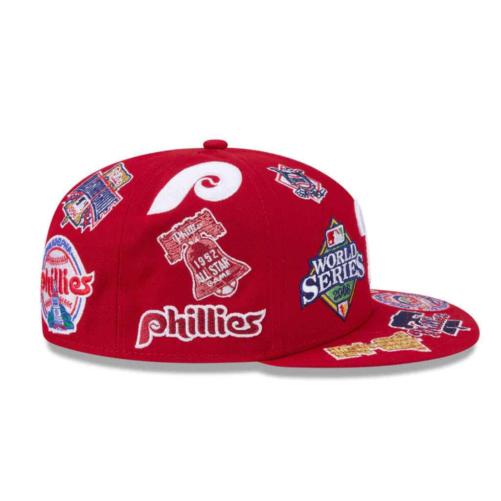 Philadelphia Phillies MLB All Over Patch 59FIFTY Fitted New Era Official Team Hat Sports Fan Cap Official NFL Team Hat Football Fan Cap