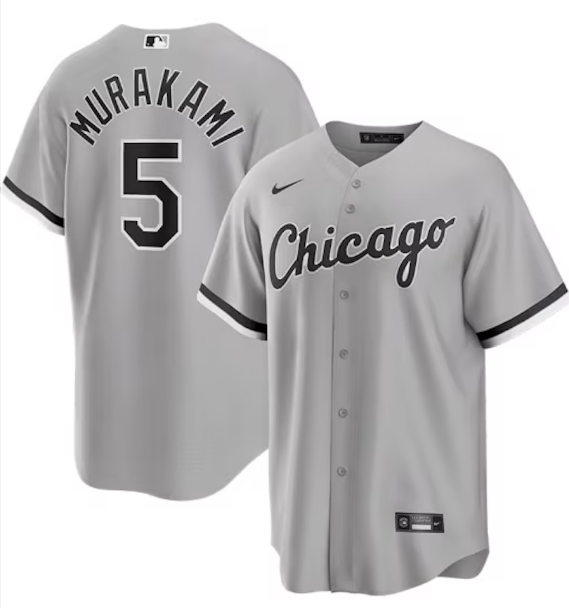 Men s Chicago White Sox Munetaka Murakami Nike Road Gray Replica Jersey Official Team Jersey Sports Fan Apparel Official NFL Team Jersey Football Fan