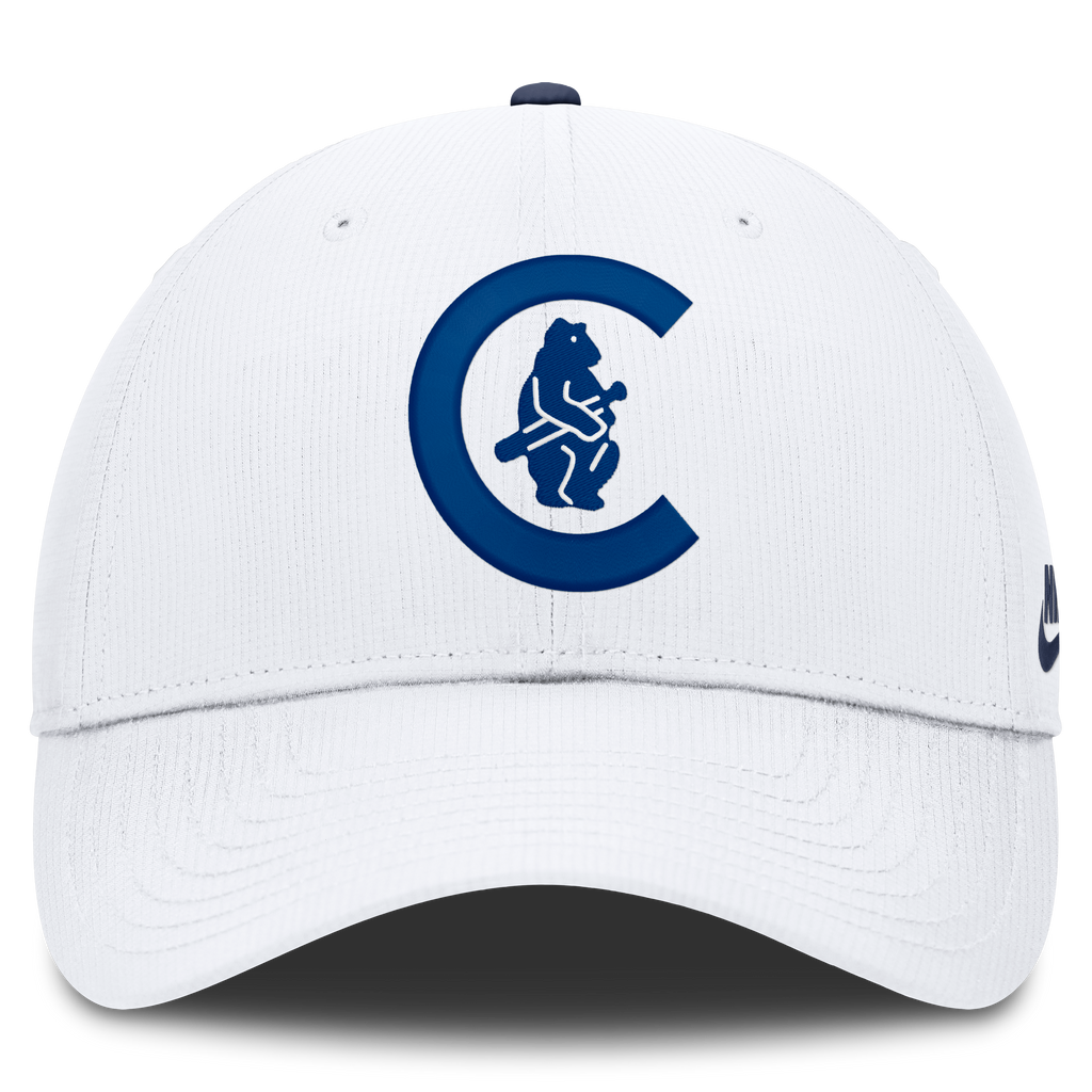 Chicago Cubs Nike Cooperstown Club Logo White Adjustable Hat Official Team Hat Sports Fan Cap Official NFL Team Hat Football Fan Cap
