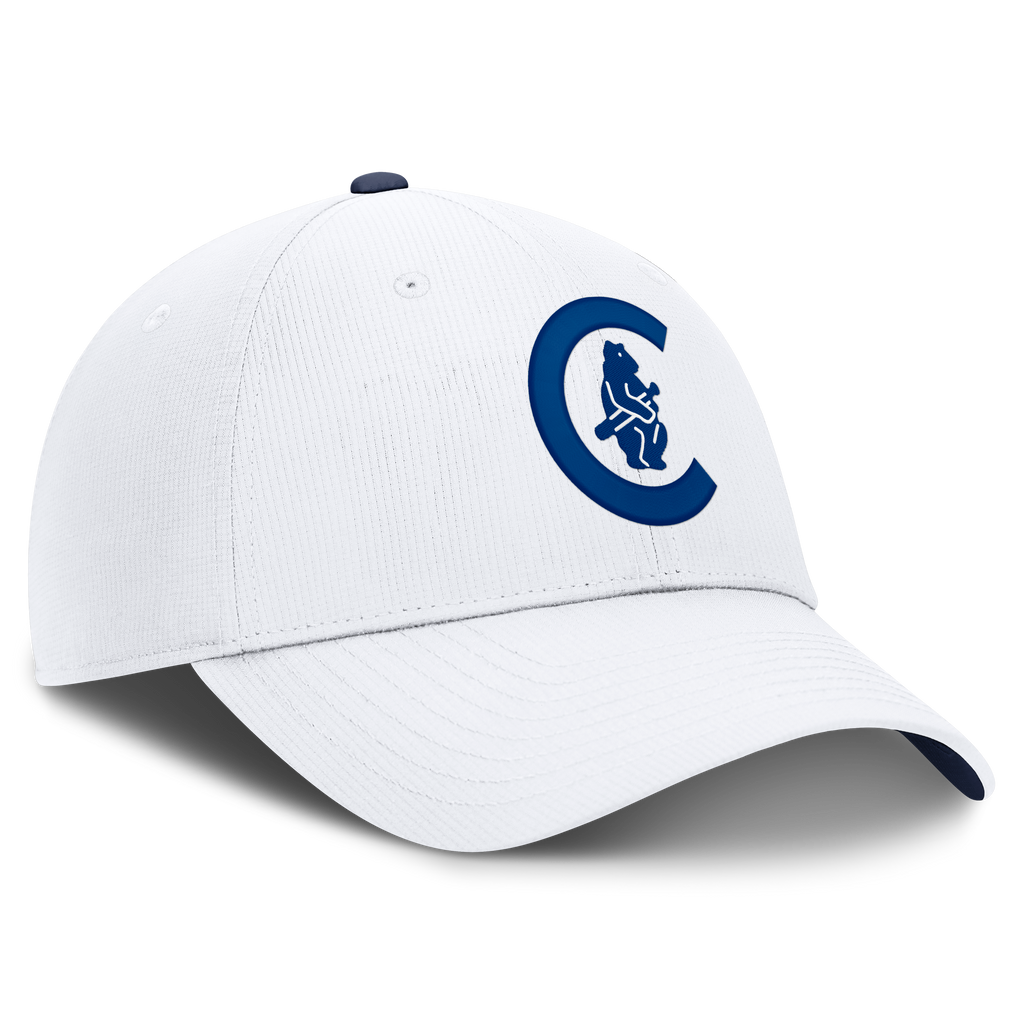 Chicago Cubs Nike Cooperstown Club Logo White Adjustable Hat Official Team Hat Sports Fan Cap Official NFL Team Hat Football Fan Cap