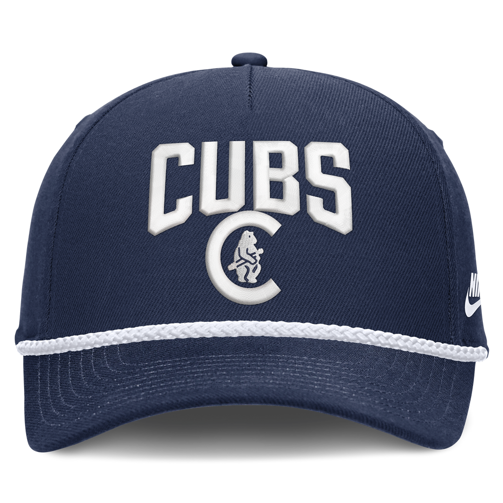 Chicago Cubs Nike Cooperstown Navy Blue Rise Adjustable Hat Official Team Hat Sports Fan Cap Official NFL Team Hat Football Fan Cap