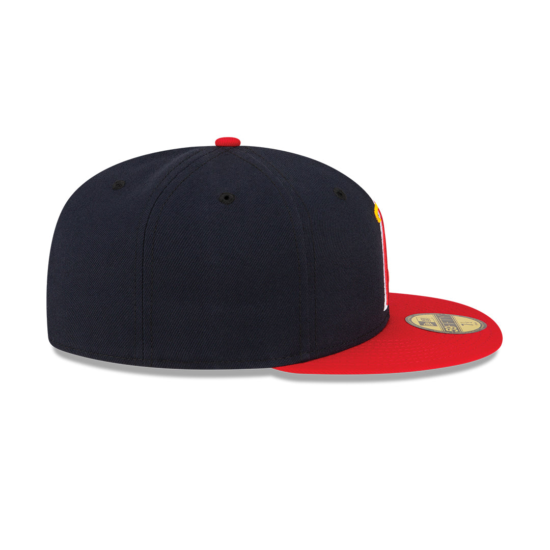 Men s Anaheim Angels New Era Navy Red Alternate On-Field 59FIFTY Fitted Hat Official Team Hat Sports Fan Cap Official NFL Team Hat Football Fan Cap