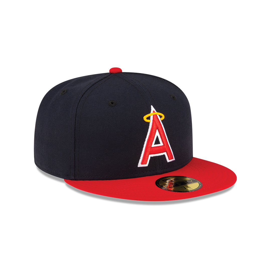 Men s Anaheim Angels New Era Navy Red Alternate On-Field 59FIFTY Fitted Hat Official Team Hat Sports Fan Cap Official NFL Team Hat Football Fan Cap