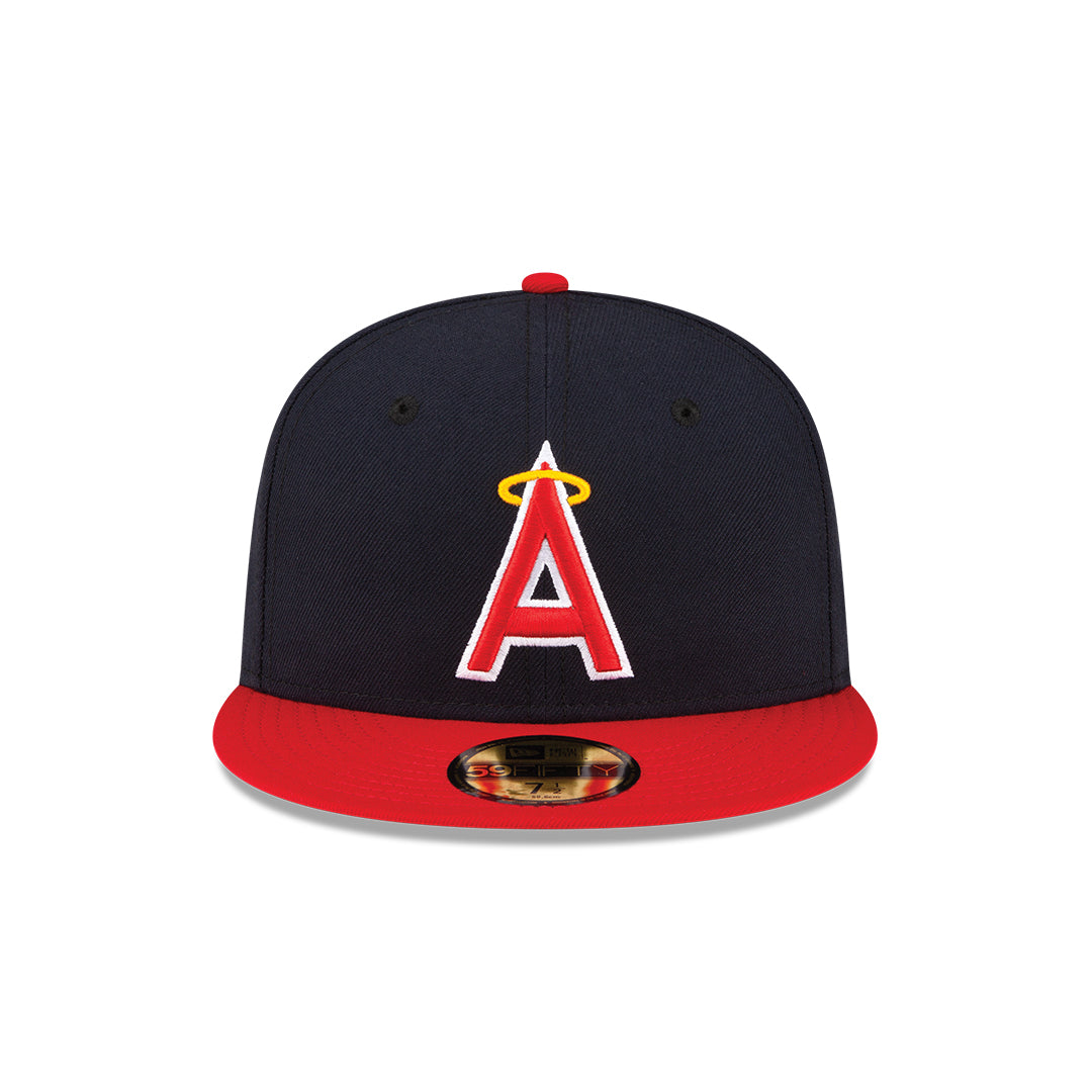 Men s Anaheim Angels New Era Navy Red Alternate On-Field 59FIFTY Fitted Hat Official Team Hat Sports Fan Cap Official NFL Team Hat Football Fan Cap